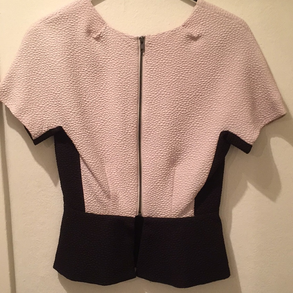 Chic Walter Baker color blocked peplum top
